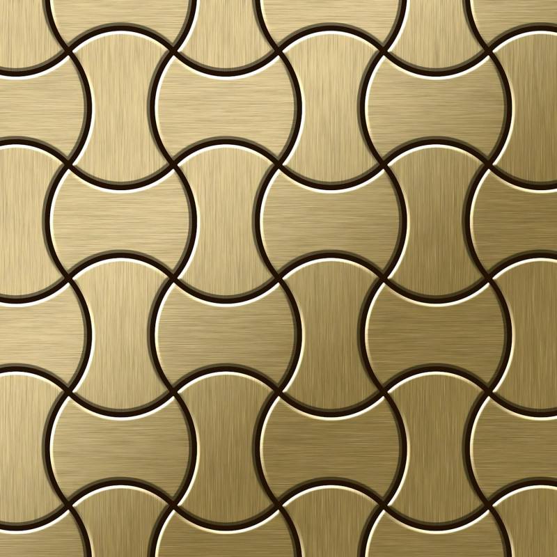 ALLOY Mosaik Fliese Massiv Metall Titan Gebürstet Gold 1,6mm Stark Infinit-ti-gb 1 Paket mit 10 Matten 0,91 m2 Gold ALLOY Mosaik Fliese Massiv Metall Titan Gebürstet Gold 1,6mm Stark Infinit-ti-gb 1 Paket mit 10 Matten 0,91 m2 Gold von ALLOY