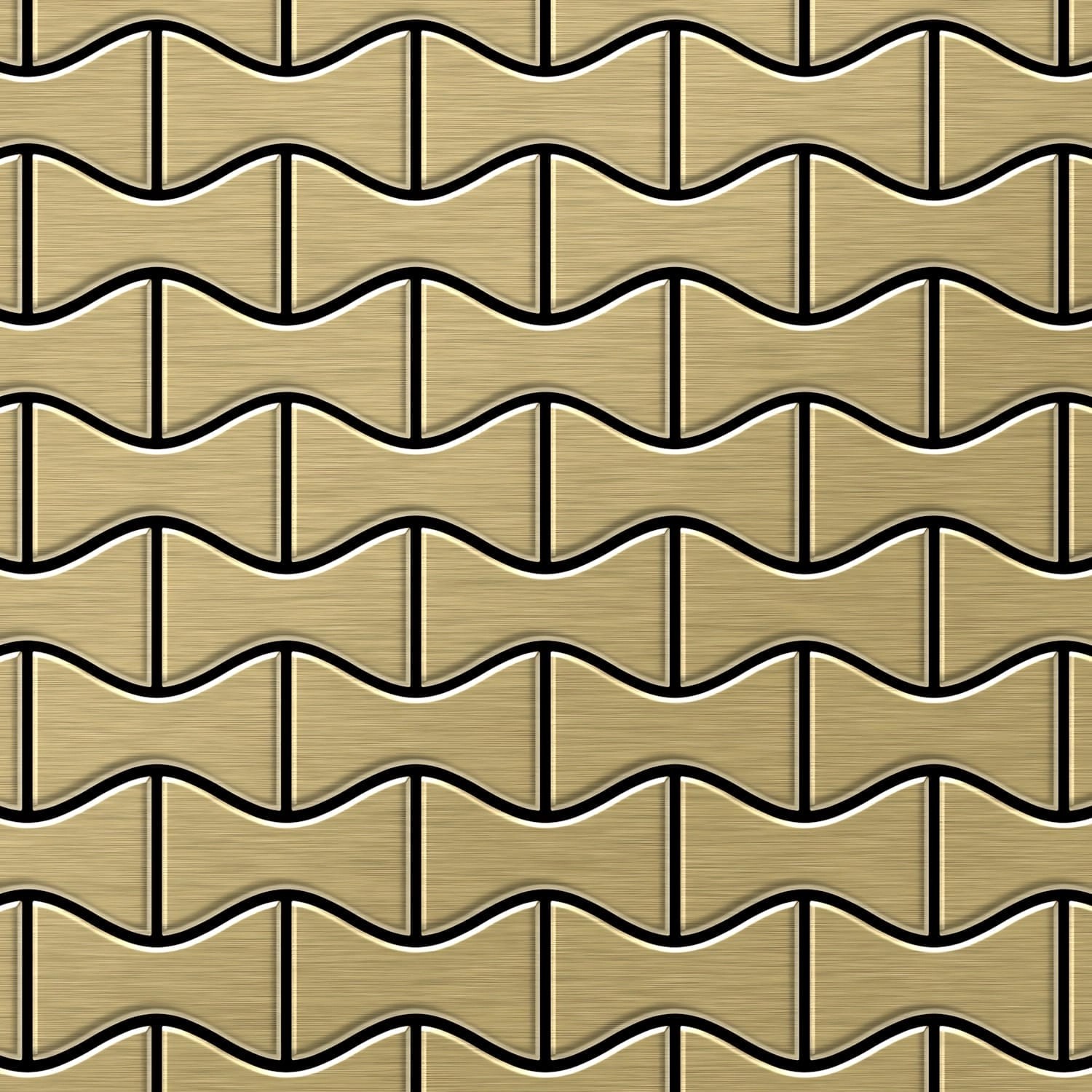 ALLOY Mosaik Fliese Massiv Metall Titan Gebürstet Gold 1,6mm Stark Kismet-ti-gb 1 Paket mit 10 Matten 0,86 m2 Gold ALLOY Mosaik Fliese Massiv Metall Titan Gebürstet Gold 1,6mm Stark Kismet-ti-gb 1 Paket mit 10 Matten 0,86 m2 Gold von ALLOY