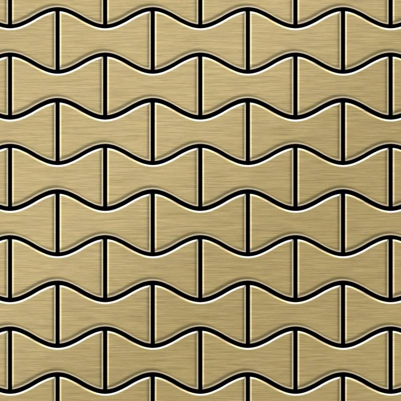 ALLOY Mosaik Fliese Massiv Metall Titan Gebürstet Gold 1,6mm Stark Kismet-ti-gb 1 Paket mit 10 Matten 0,86 m2 Gold ALLOY Mosaik Fliese Massiv Metall Titan Gebürstet Gold 1,6mm Stark Kismet-ti-gb 1 Paket mit 10 Matten 0,86 m2 Gold von ALLOY
