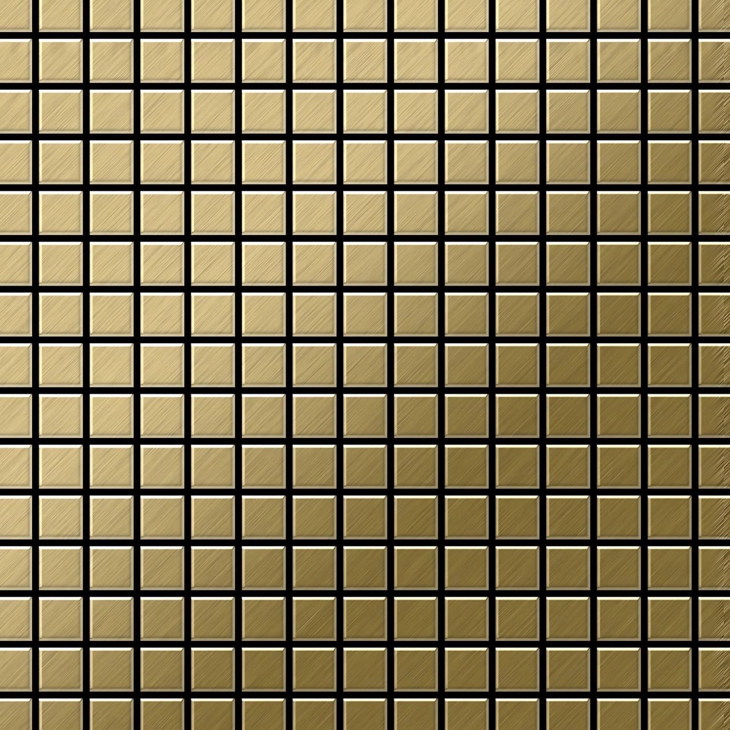 ALLOY Mosaik Fliese Massiv Metall Titan Gebürstet Gold 1,6mm Stark Mosaic-ti-gb 1 Paket mit 10 Matten 1,04 m2 Gold ALLOY Mosaik Fliese Massiv Metall Titan Gebürstet Gold 1,6mm Stark Mosaic-ti-gb 1 Paket mit 10 Matten 1,04 m2 Gold von ALLOY