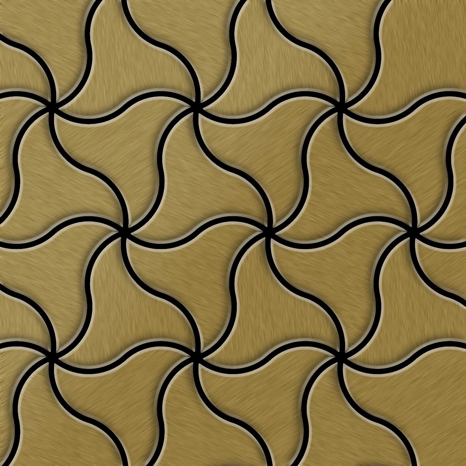 ALLOY Mosaik Fliese Massiv Metall Titan Gebürstet Gold 1,6mm Stark Ninja-ti-gb 1 Paket mit 10 Matten 0,67 m2 Gold ALLOY Mosaik Fliese Massiv Metall Titan Gebürstet Gold 1,6mm Stark Ninja-ti-gb 1 Paket mit 10 Matten 0,67 m2 Gold von ALLOY