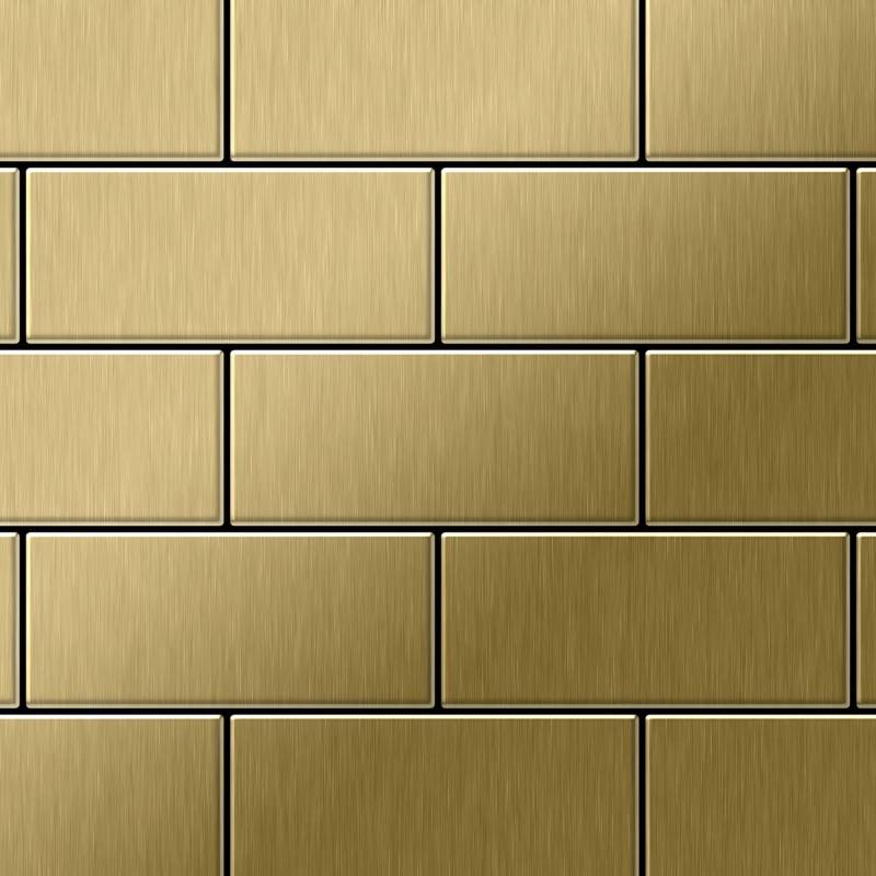 ALLOY Mosaik Fliese Massiv Metall Titan Gebürstet Gold 1,6mm Stark Subway-ti-gb 1 Paket mit 50 Matten 0,58 m2 Gold ALLOY Mosaik Fliese Massiv Metall Titan Gebürstet Gold 1,6mm Stark Subway-ti-gb 1 Paket mit 50 Matten 0,58 m2 Gold von ALLOY