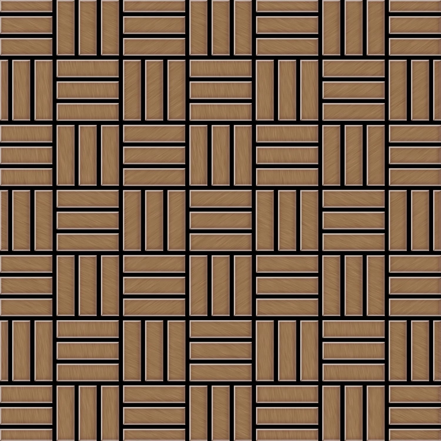 ALLOY Mosaik Fliese Massiv Metall Titan Gebürstet Kupfer 1,6mm Basketweave-ti-ab 1 Paket mit 10 Matten 0,82 m2 Kupfer ALLOY Mosaik Fliese Massiv Metall Titan Gebürstet Kupfer 1,6mm Basketweave-ti-ab 1 Paket mit 10 Matten 0,82 m2 Kupfer von ALLOY