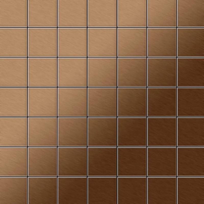 ALLOY Mosaik Fliese Massiv Metall Titan Gebürstet Kupfer 1,6mm Stark Attica-ti-ab 1 Paket mit 10 Matten 0,85 m2 Kupfer von ALLOY
