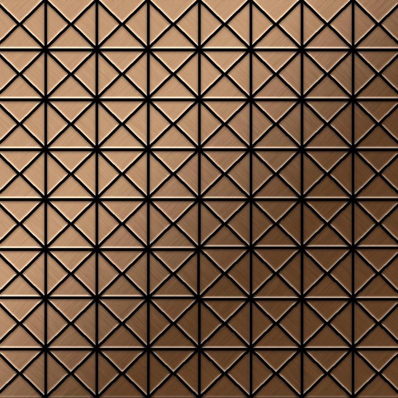 ALLOY Mosaik Fliese Massiv Metall Titan Gebürstet Kupfer 1,6mm Stark Deco-ti-ab 1 Paket mit 10 Matten 0,92 m2 Kupfer von ALLOY