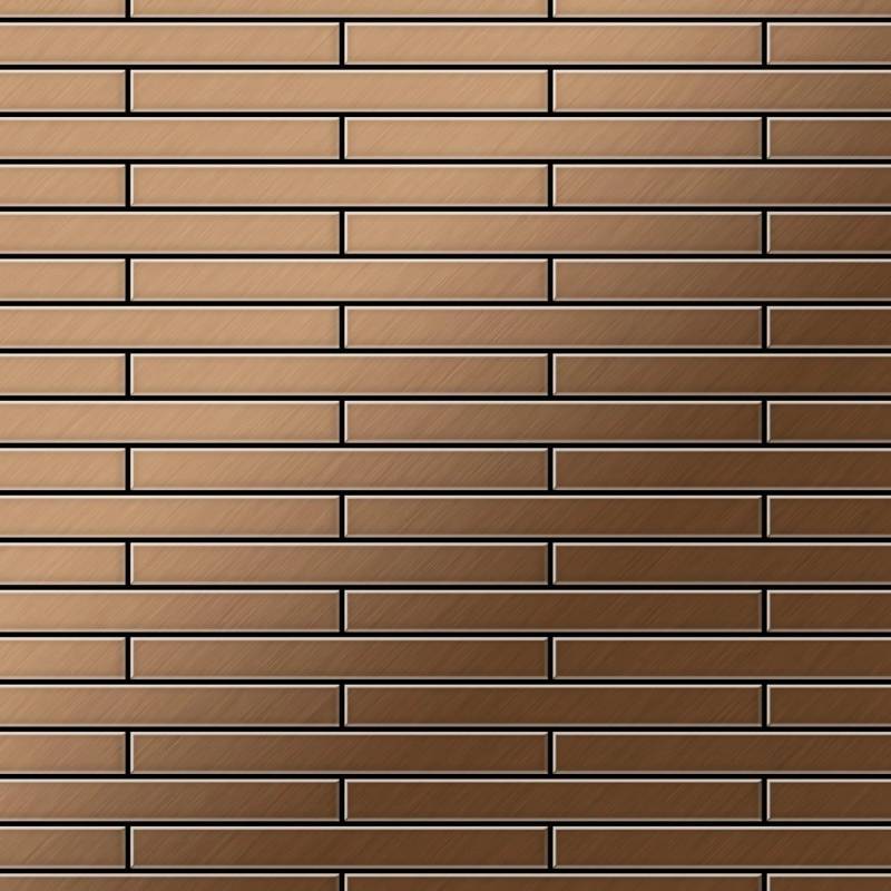 ALLOY Mosaik Fliese Massiv Metall Titan Gebürstet Kupfer 1,6mm Stark Deedee-ti-ab 1 Paket mit 10 Matten 0,63 m2 Kupfer von ALLOY