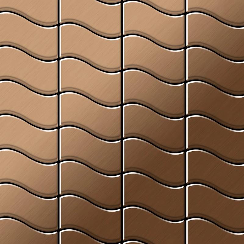 ALLOY Mosaik Fliese Massiv Metall Titan Gebürstet Kupfer 1,6mm Stark Flux-ti-ab, 1 Paket mit 10 Matten 0,86 m2 Kupfer ALLOY Mosaik Fliese Massiv Metall Titan Gebürstet Kupfer 1,6mm Stark Flux-ti-ab, 1 Paket mit 10 Matten 0,86 m2 Kupfer von ALLOY