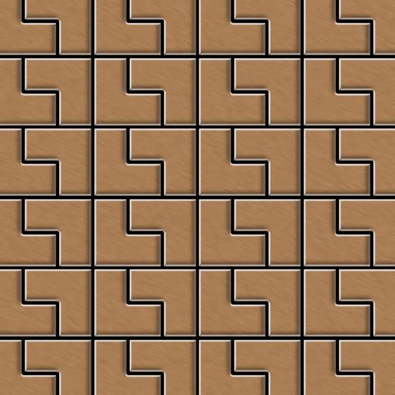 ALLOY Mosaik Fliese Massiv Metall Titan Gebürstet Kupfer 1,6mm Stark Kink-ti-ab 1 Paket mit 10 Matten 0,93 m2 Kupfer ALLOY Mosaik Fliese Massiv Metall Titan Gebürstet Kupfer 1,6mm Stark Kink-ti-ab 1 Paket mit 10 Matten 0,93 m2 Kupfer von ALLOY