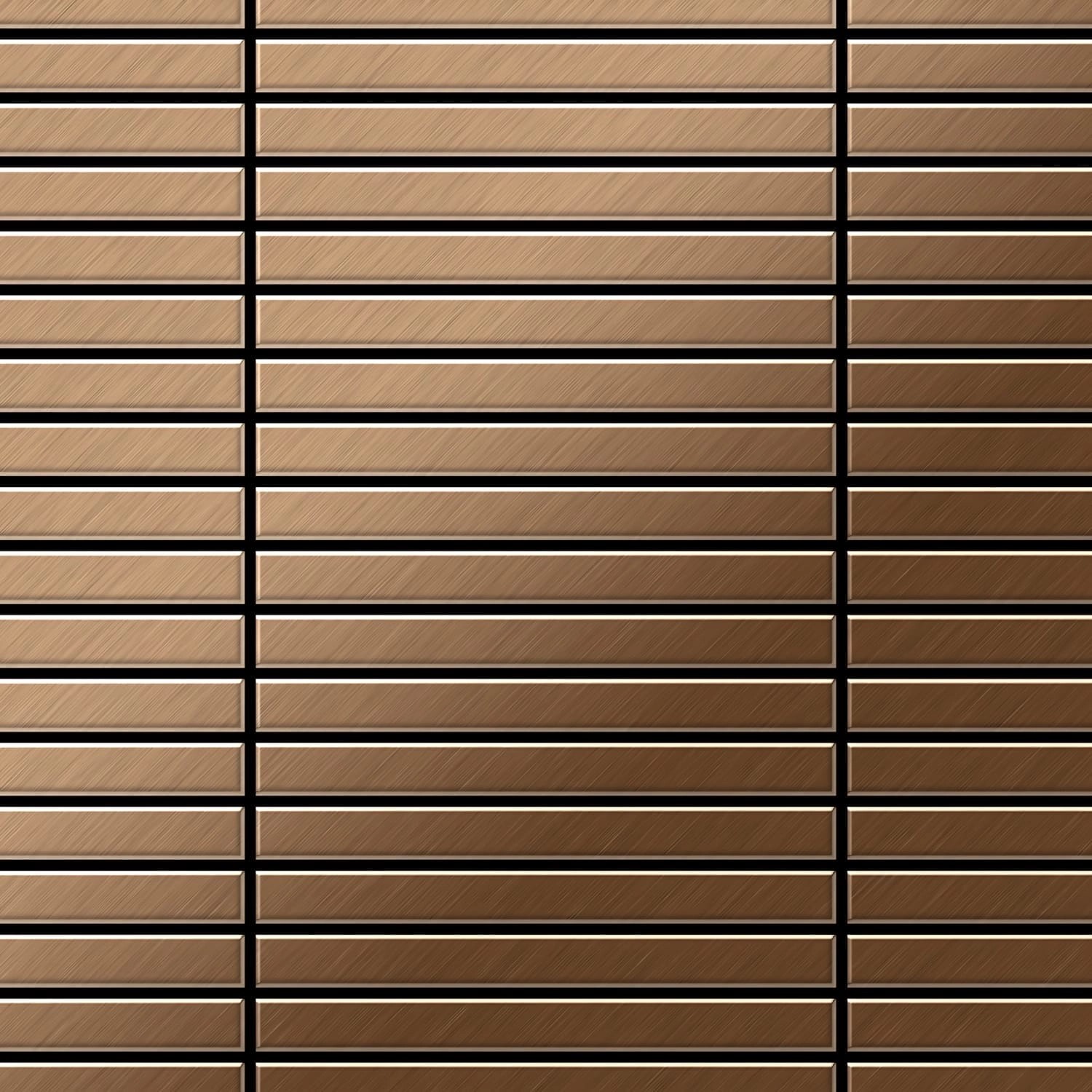 ALLOY Mosaik Fliese Massiv Metall Titan Gebürstet Kupfer 1,6mm Stark Linear-ti-ab 1 Paket mit 10 Matten 0,94 m2 Kupfer ALLOY Mosaik Fliese Massiv Metall Titan Gebürstet Kupfer 1,6mm Stark Linear-ti-ab 1 Paket mit 10 Matten 0,94 m2 Kupfer von ALLOY