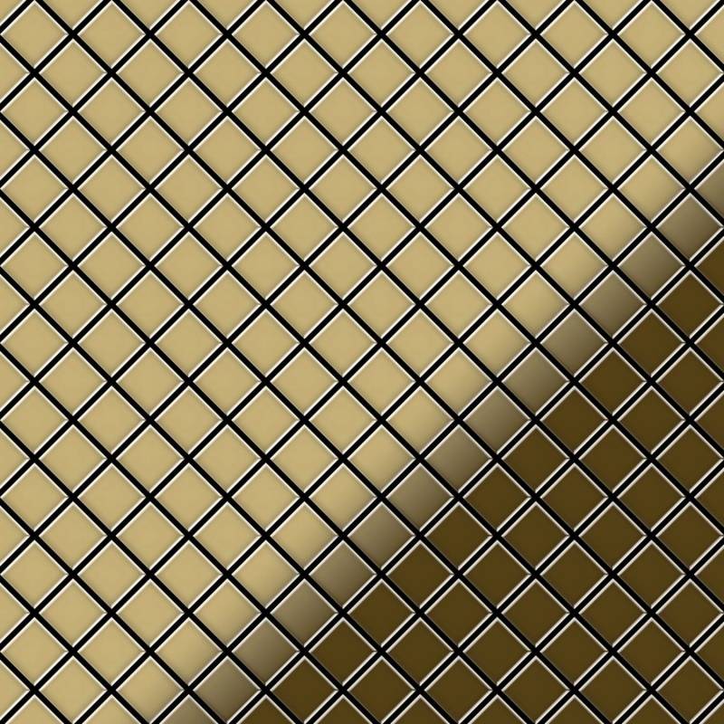ALLOY Mosaik Fliese Massiv Metall Titan Hochglänzend Gold 1,6mm Stark Diamond-ti-gm 1 Paket mit 10 Matten 0,91 m2 Gold ALLOY Mosaik Fliese Massiv Metall Titan Hochglänzend Gold 1,6mm Stark Diamond-ti-gm 1 Paket mit 10 Matten 0,91 m2 Gold von ALLOY