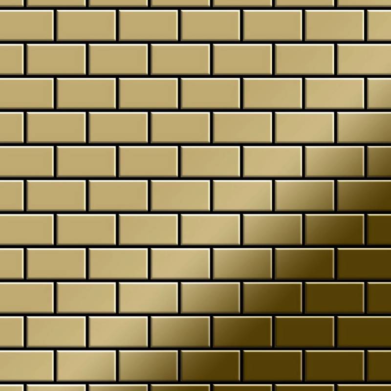 ALLOY Mosaik Fliese Massiv Metall Titan Hochglänzend Gold 1,6mm Stark House-ti-gm 1 Paket mit 10 Matten 0,98 m2 Gold ALLOY Mosaik Fliese Massiv Metall Titan Hochglänzend Gold 1,6mm Stark House-ti-gm 1 Paket mit 10 Matten 0,98 m2 Gold von ALLOY