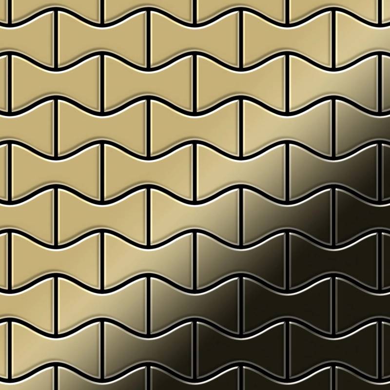 ALLOY Mosaik Fliese Massiv Metall Titan Hochglänzend Gold 1,6mm Stark Kismet-ti-gm 1 Paket mit 10 Matten 0,86 m2 Gold ALLOY Mosaik Fliese Massiv Metall Titan Hochglänzend Gold 1,6mm Stark Kismet-ti-gm 1 Paket mit 10 Matten 0,86 m2 Gold von ALLOY