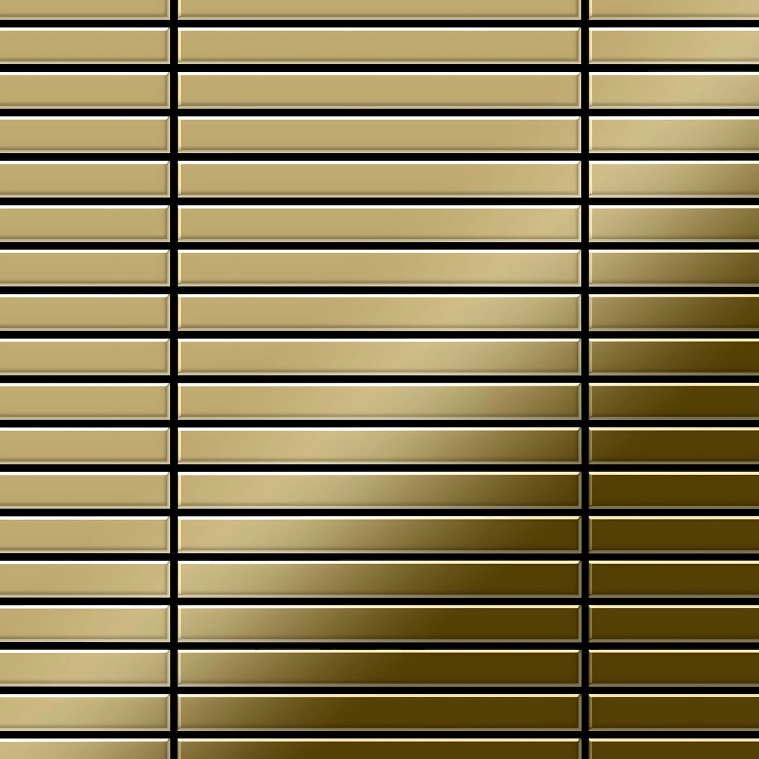 ALLOY Mosaik Fliese Massiv Metall Titan Hochglänzend Gold 1,6mm Stark Linear-ti-gm 1 Paket mit 10 Matten 0,94 m2 Gold ALLOY Mosaik Fliese Massiv Metall Titan Hochglänzend Gold 1,6mm Stark Linear-ti-gm 1 Paket mit 10 Matten 0,94 m2 Gold von ALLOY