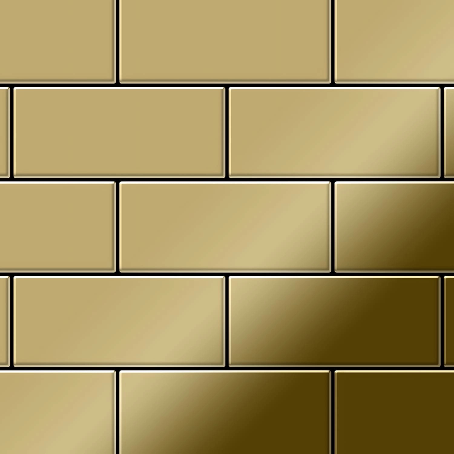 ALLOY Mosaik Fliese Massiv Metall Titan Hochglänzend Gold 1,6mm Stark Subway-ti-gm 1 Paket mit 50 Matten 0,58 m2 Gold ALLOY Mosaik Fliese Massiv Metall Titan Hochglänzend Gold 1,6mm Stark Subway-ti-gm 1 Paket mit 50 Matten 0,58 m2 Gold von ALLOY
