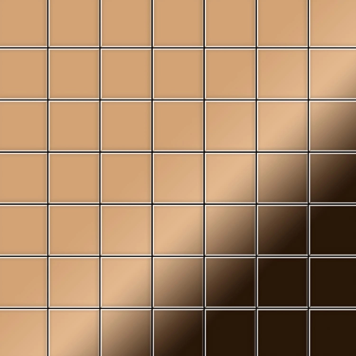ALLOY Mosaik Fliese Massiv Metall Titan Hochglänzend Kupfer 1,6mm Stark Attica-ti-am 1 Paket mit 10 Matten 0,85 m2 Kupfer ALLOY Mosaik Fliese Massiv Metall Titan Hochglänzend Kupfer 1,6mm Stark Attica-ti-am 1 Paket mit 10 Matten 0,85 m2 Kupfer von ALLOY