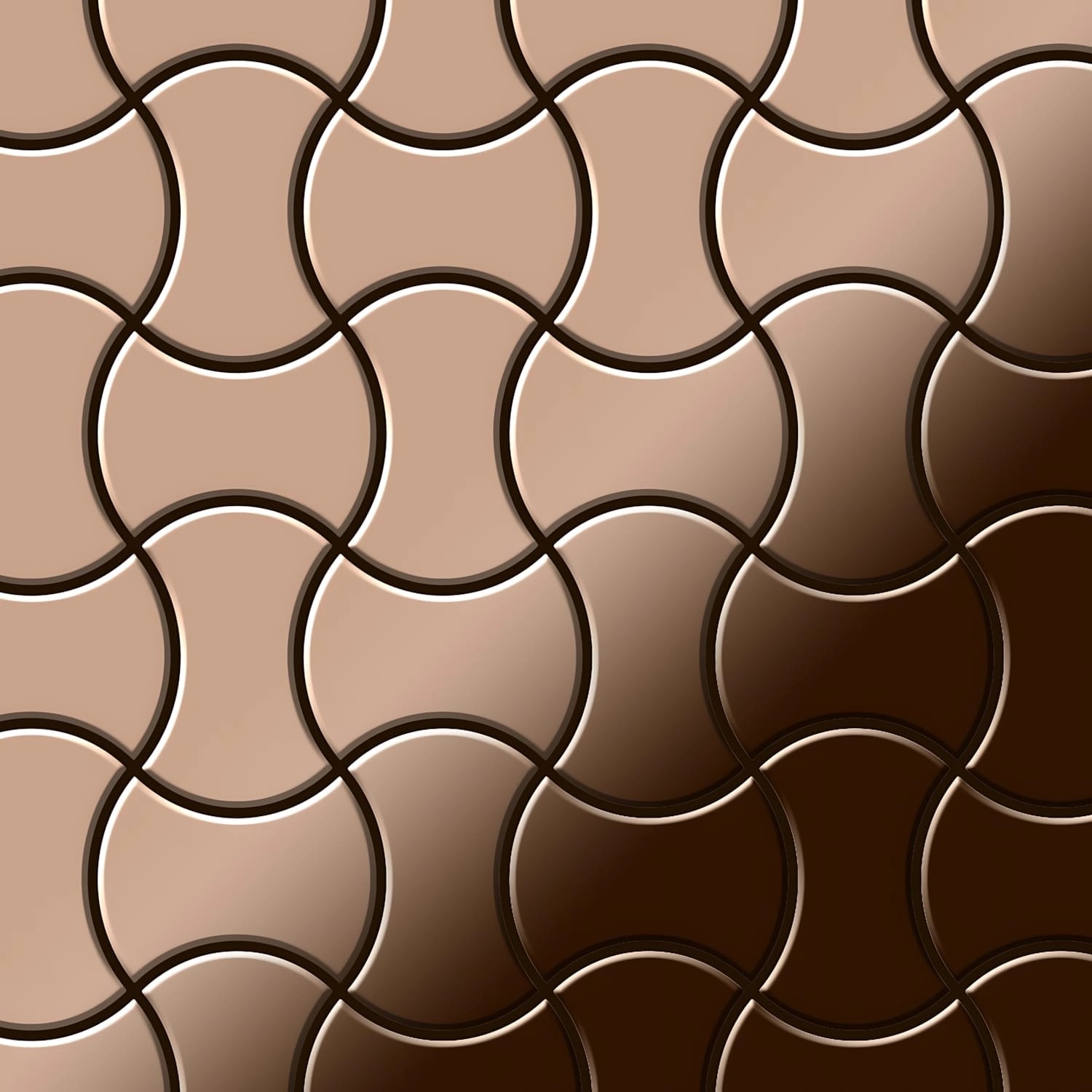 ALLOY Mosaik Fliese Massiv Metall Titan Hochglänzend Kupfer 1,6mm Stark Infinit-ti-am 1 Paket mit 10 Matten 0,91 m2 Kupfer ALLOY Mosaik Fliese Massiv Metall Titan Hochglänzend Kupfer 1,6mm Stark Infinit-ti-am 1 Paket mit 10 Matten 0,91 m2 Kupfer von ALLOY