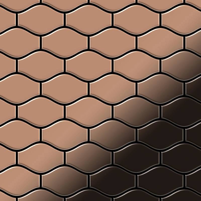 ALLOY Mosaik Fliese Massiv Metall Titan Hochglänzend Kupfer 1,6mm Stark Karma-ti-am 1 Paket mit 10 Matten 0,86 m2 Kupfer ALLOY Mosaik Fliese Massiv Metall Titan Hochglänzend Kupfer 1,6mm Stark Karma-ti-am 1 Paket mit 10 Matten 0,86 m2 Kupfer von ALLOY