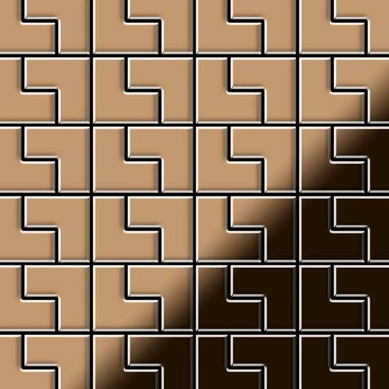 ALLOY Mosaik Fliese Massiv Metall Titan Hochglänzend Kupfer 1,6mm Stark Kink-ti-am 1 Paket mit 10 Matten 0,93 m2 Kupfer ALLOY Mosaik Fliese Massiv Metall Titan Hochglänzend Kupfer 1,6mm Stark Kink-ti-am 1 Paket mit 10 Matten 0,93 m2 Kupfer von ALLOY