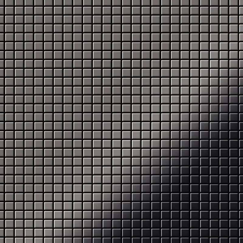 ALLOY Mosaik Fliese Massiv Metall Titan Hochglanz Dunkelgrau 1,6mm Glomesh-ti-sm 1 Paket mit 10 Matten 1,07 m2 Grau von ALLOY