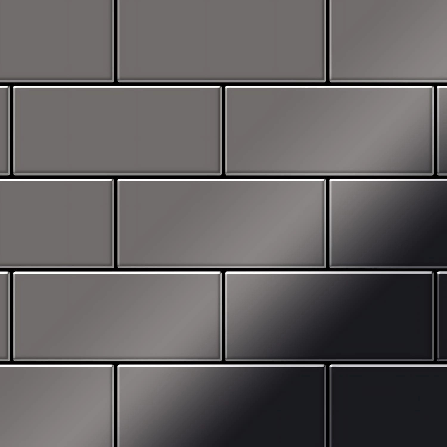 ALLOY Mosaik Fliese Massiv Metall Titan Hochglanz Dunkelgrau 1,6mm Subway-ti-sm 1 Paket mit 50 Matten 0,58 m2 Grau ALLOY Mosaik Fliese Massiv Metall Titan Hochglanz Dunkelgrau 1,6mm Subway-ti-sm 1 Paket mit 50 Matten 0,58 m2 Grau von ALLOY