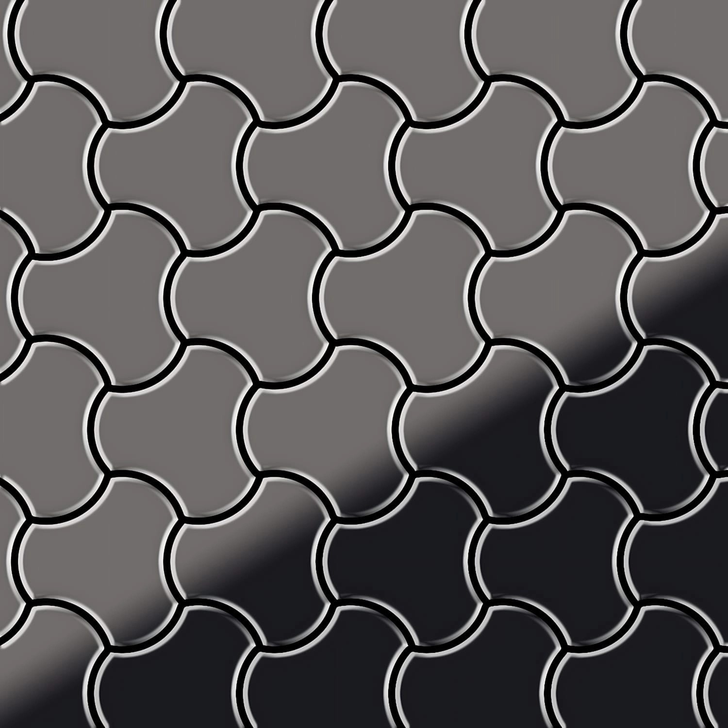 ALLOY Mosaik Fliese Massiv Metall Titan Hochglanz Dunkelgrau 1,6mm Ubiquity-ti-sm 1 Paket mit 10 Matten 0,75 m2 Grau ALLOY Mosaik Fliese Massiv Metall Titan Hochglanz Dunkelgrau 1,6mm Ubiquity-ti-sm 1 Paket mit 10 Matten 0,75 m2 Grau von ALLOY