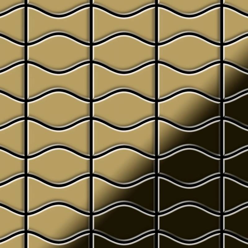 ALLOY Mosaik Fliese Massiv Metall Titan Hochglanz Gold 1,6mm Kismet & Karma-ti-gm 1 Paket mit 10 Matten 0,86 m2 Gold ALLOY Mosaik Fliese Massiv Metall Titan Hochglanz Gold 1,6mm Kismet & Karma-ti-gm 1 Paket mit 10 Matten 0,86 m2 Gold von ALLOY