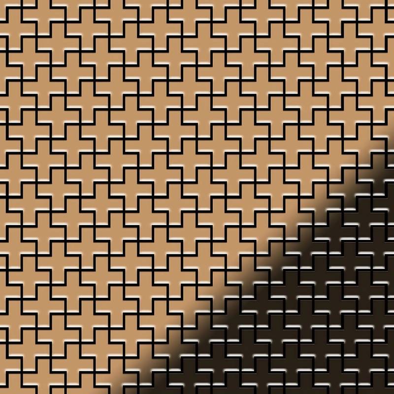 ALLOY Mosaik Fliese Massiv Metall Titan Hochglanz Kupfer 1,6mm Swiss Cross-ti-am 1 Paket mit 10 Matten 0,88 m2 Kupfer ALLOY Mosaik Fliese Massiv Metall Titan Hochglanz Kupfer 1,6mm Swiss Cross-ti-am 1 Paket mit 10 Matten 0,88 m2 Kupfer von ALLOY