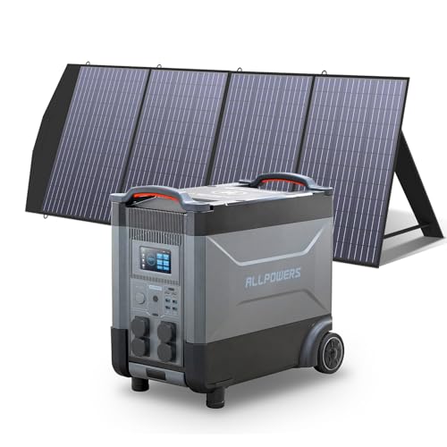ALLPOWERS R4000 Tragbarer Powerstation mit 200W Solarpanel, Solargenerator 3456Wh LiFePO4 Batterie mit 4000W AC Ausgang, Tragbare Heimbatterie für Camping, Wohnmobil, Haus Stromausfälle ALLPOWERS R4000 Tragbarer Powerstation mit 200W Solarpanel, Solargenerator 3456Wh LiFePO4 Batterie mit 4000W AC Ausgang, Tragbare Heimbatterie für Camping, Wohnmobil, Haus Stromausfälle von ALLPOWERS