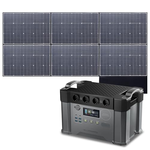 ALLPOWERS S2000 Pro 2400W Powerstation mit 600W Solarpanel, 1451Wh AKKU Solargenerator mit 4x 2400W AC Steckdose generatoren, Mobile Stromversorgung für Notstrom Camping Wohnmobile Reise Off-Grid ALLPOWERS S2000 Pro 2400W Powerstation mit 600W Solarpanel, 1451Wh AKKU Solargenerator mit 4x 2400W AC Steckdose generatoren, Mobile Stromversorgung für Notstrom Camping Wohnmobile Reise Off-Grid von ALLPOWERS