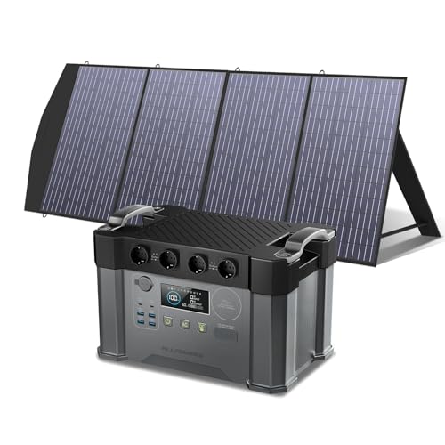 ALLPOWERS S2000 Pro Tragbares Powerstation mit 200W Faltbares Solarpanel, 1500Wh 2400W (4000W Überspannung) AKKU Solargenerator Mobiler Stromspeicher Power Station für Notstrom Camping Wohnmobile von ALLPOWERS