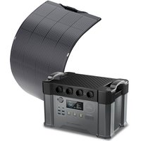 ALLPOWERS S2000 Pro Tragbares Powerstation mit 200W Flexibles Solar Panel 1451Wh 2400W (4000W Spitzenwert) AKKU Solargenerator Mobiler Stromspeicher von ALLPOWERS