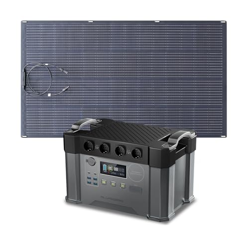 ALLPOWERS S2000 Tragbares Powerstation mit 200W Monokristalline ETFE Solarpanel, 1500Wh 2000W (4000W Peak) AKKU Solargenerator, Mobiler Stromspeicher Power Station für Home Notfall Camping RV Reise von ALLPOWERS