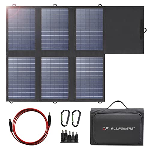 ALLPOWERS SP026 60W Tragbares Solarpanel, Monocrystalline Faltbar Solar Panel Photovoltaik Mobile Solarmodule mit 18V DC, 60W USB-C und USB-A Ausgängen FüR Wohnmobile, Outdoor, Reisen Und Camping von ALLPOWERS