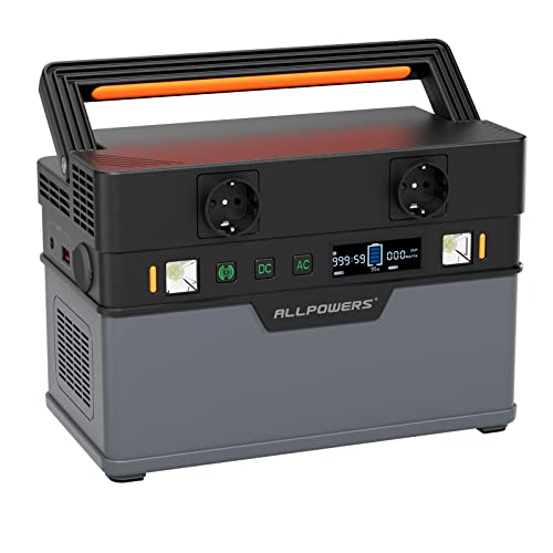 ALLPOWERS Tragbare Powerstation 606Wh 164000mAh, 700W Hochleistungsbatterie Solargenerator, Batterie Mobiler Stromspeicher für Draussen Garten Party Reise Camping Wohnmobil Notfall Power Station ALLPOWERS Tragbare Powerstation 606Wh 164000mAh, 700W Hochleistungsbatterie Solargenerator, Batterie Mobiler Stromspeicher für Draussen Garten Party Reise Camping Wohnmobil Notfall Power Station von ALLPOWERS