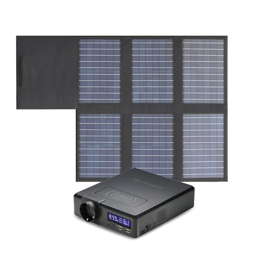 ALLPOWERS Tragbarer Powerstation 200W / 154Wh Akku Solar Generator Generatoren mit 60W Faltbares Solarpanel Backup Batterie Stromversorgung für Camping fischen im Freien Reisen Emergency Mobilphone von ALLPOWERS