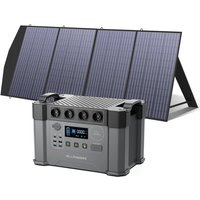 S2000 Pro Tragbares Powerstation 1500Wh 2400W akku Solargenerator Mobiler Stromspeicher Power Station (4000W Spitzenwert) mit 200W Faltbares von ALLPOWERS
