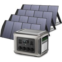 Allpowers - R2500 Solargenerator 2016Wh mit 4 Stück 200W Solarmodul, 4 x 2500W ac Ausgänge (4000 w Spitze), Tragbare Powerstation mit Solarpanel für von ALLPOWERS