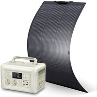 Portable Power Station Solar Generator With 100W Monocrystalline Flexible Solar Panel for Camping Emergency Allpowers R600 von ALLPOWERS
