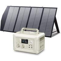Portable Power Station Solar Generator With 140W Solar Panel for Travel Camping Emergency Allpowers R600 von ALLPOWERS