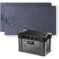 Power Station 1500Wh 2000W Solar Generator with 2Pcs 200W Monocrystalline Flexible Solar Panel for Home Emergency Outdoor Allpowers S2000 von ALLPOWERS