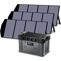 Power Station 1500Wh 2000W Solar Generator with 3Pcs 140W Solar Panel for Home Emergency Outdoor Allpowers S2000 von ALLPOWERS