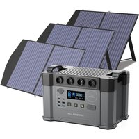 Tragbares Powerstation 1500Wh 2400W akku mppt Solargenerator Mobiler Stromspeicher, 30A Wohnmobilstecker mit 3Pcs 100W Faltbares Solarpanel für von ALLPOWERS