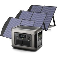 R1500 Tragbare Powerstation mit 3 x 100W Solarpanel, 1152Wh LiFePO4 Batterie mit 4x1800W ac Ausgang (3000W Spitze) Solargenerator, Mobile von ALLPOWERS