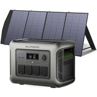 R1500 lite Tragbare Powerstation mit 200W Solarpanel, 1056Wh lfp Batterie mit 4 x 1600W ac Ausgang (3200W Spitze) Solargenerator, Notstromaggregat von ALLPOWERS