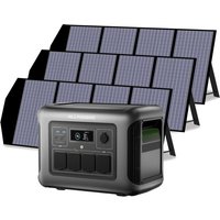 R1500 lite Tragbare Powerstation mit 3 x 140W Solarpanel, 1056Wh LiFePO4 Batterie mit 1600W ac Ausgang Solargenerator, 40 Mins Schnellladung von ALLPOWERS
