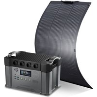 Allpowers - S2000 Tragbares Powerstation mit 100W Flexibles Solar Panel 1500Wh 2000W (4000W Spitzenwert) akku Solargenerator Mobiler Stromspeicher von ALLPOWERS