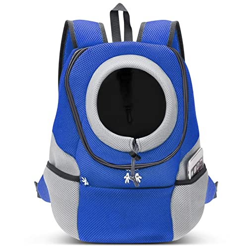 ALLSOPETS Haustier Rucksack Tragbare Hundetragetasche Reisen Haustiertaschen Katzentragetasche Haustiere Welpen Kleine Hunde Katze Rucksack Verstellbare Haustier Tasche Blau von ALLSOPETS