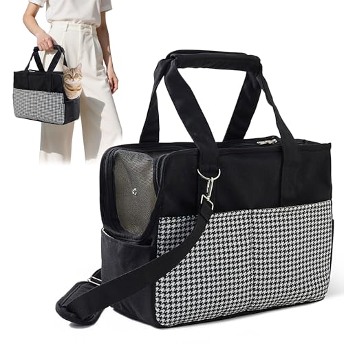 ALLSOPETS Hundetasche für kleine Hunde 5kg und Katzen, Faltbare Tragetasche mit Vordertaschen, Sicherheitsleine und abnehmbarem Kissen, ideal für Reisen und Camping (Klassisches Schwarz) ALLSOPETS Hundetasche für kleine Hunde 5kg und Katzen, Faltbare Tragetasche mit Vordertaschen, Sicherheitsleine und abnehmbarem Kissen, ideal für Reisen und Camping (Klassisches Schwarz) von ALLSOPETS