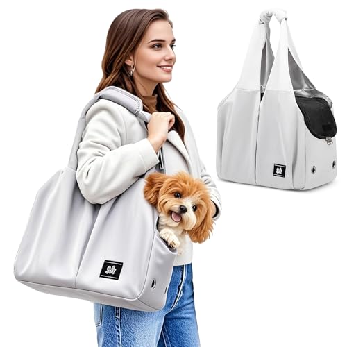 ALLSOPETS Hundetasche für Kleine Hunde Leichte Hund Tragetasche Haustiertasche Atmungsaktiv Bequem Katzentragetasche mit Leinenhaken für Reisen Outdoor Camping (Silbergrau) ALLSOPETS Hundetasche für Kleine Hunde Leichte Hund Tragetasche Haustiertasche Atmungsaktiv Bequem Katzentragetasche mit Leinenhaken für Reisen Outdoor Camping (Silbergrau) von ALLSOPETS