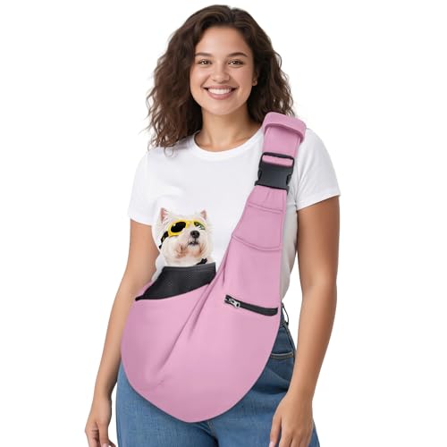 ALLSOPETS Hundetragetasche für Kleine Hunde und Katzen, Atmungsaktive Hundeschlinge mit Sicherheitsleine, Weiche Tragetasche für Reisen und Tierarzt (Blassrosa) ALLSOPETS Hundetragetasche für Kleine Hunde und Katzen, Atmungsaktive Hundeschlinge mit Sicherheitsleine, Weiche Tragetasche für Reisen und Tierarzt (Blassrosa) von ALLSOPETS
